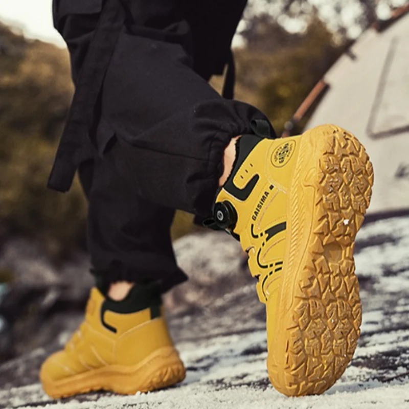 

Men's High-top Boots Large Size Mid-top Laced Wear-resistant High-quality Fashionable Multi-color Outdoor Mountaineering Shoes