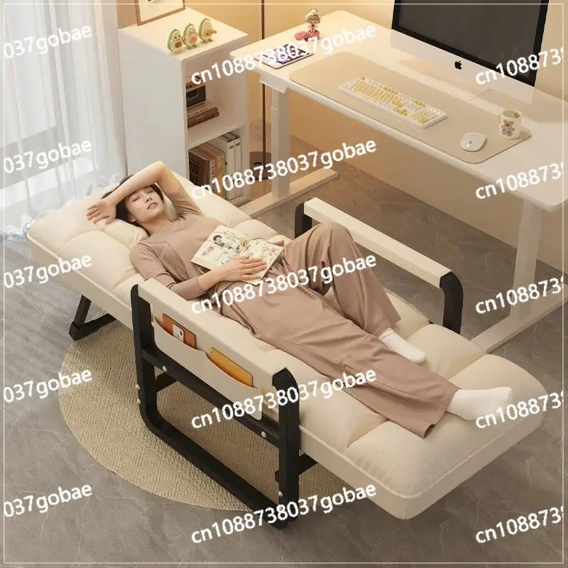 Folding recliner can sit and lie down, home balcony chair, new lazy sofa chair, office lunch break, nap chair