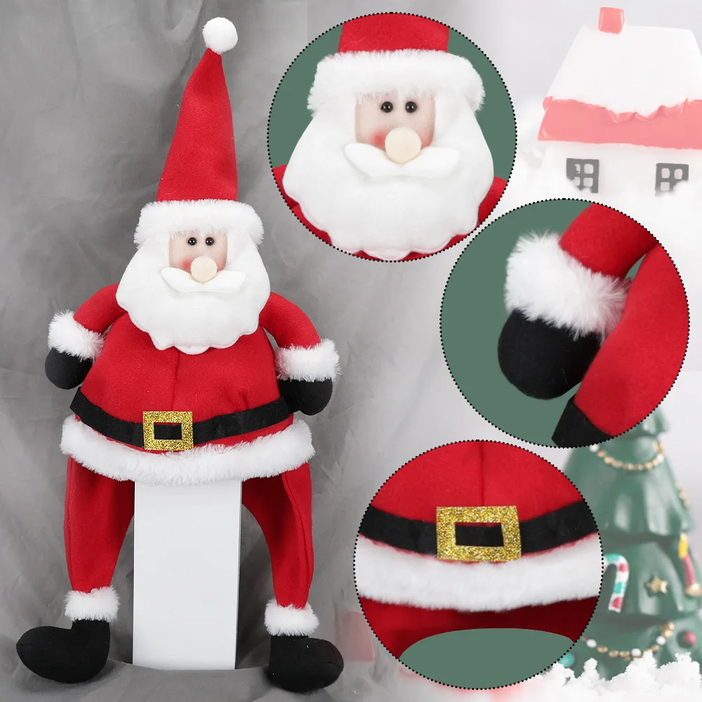 Bonito dos desenhos animados chapéu de natal ornamentos grosso pelúcia boné de natal decoração celebrações natal cosplay traje festa