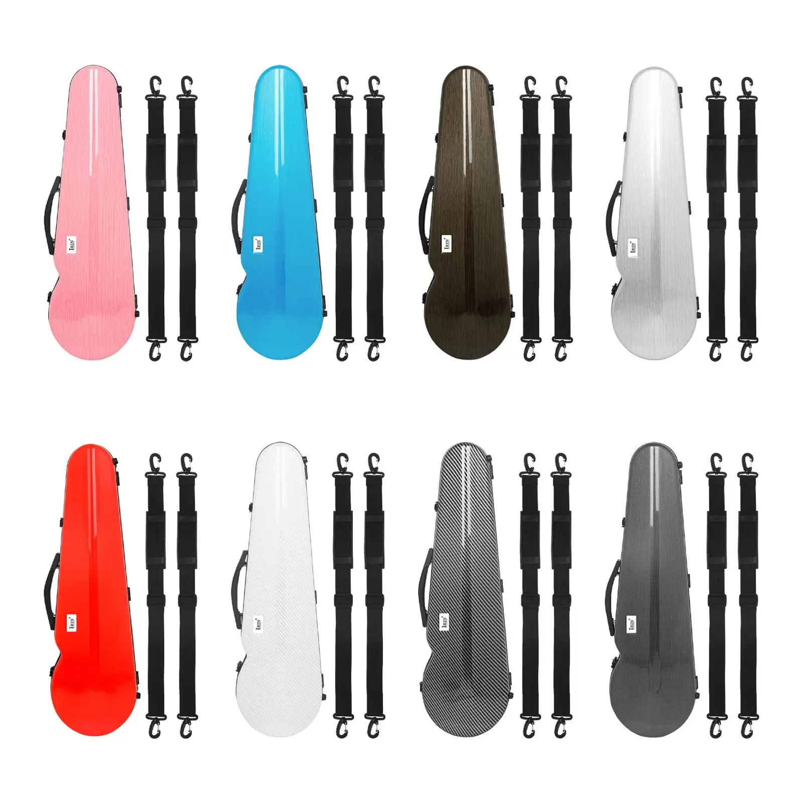 

4/4 Full Size Violin Case Violin Box with Straps Professional Sturdy Carbon Fiber Violin Hard Case for Players Violin Lovers