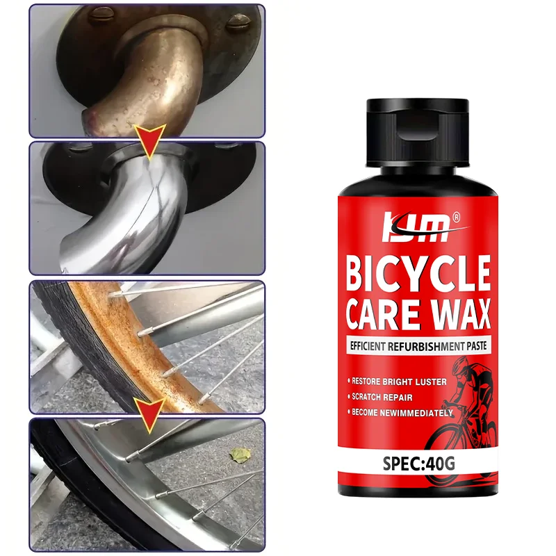 KJM 40g Bicycle Care Wax Scratch Repair Polishing Paste for Bike Frames Helmets Metal Parts - Bike Maintenance Product