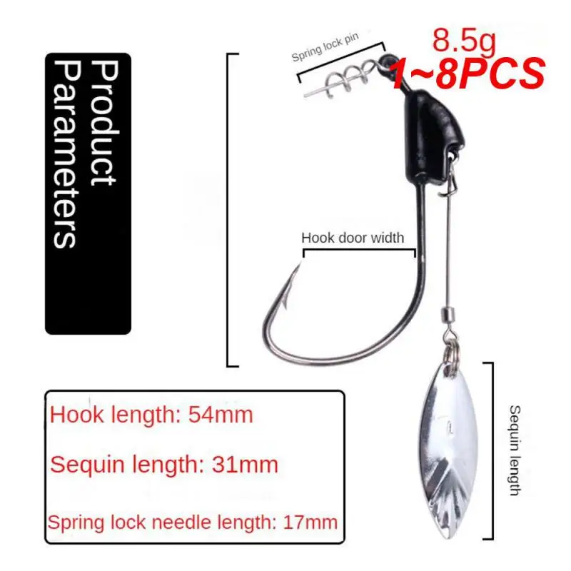 1~8PCS Fishhook Efficient Fishing Gear Wide-bellied Single-hook Bait Best Fishing Tackle High Demand For Fishing Gear Hook