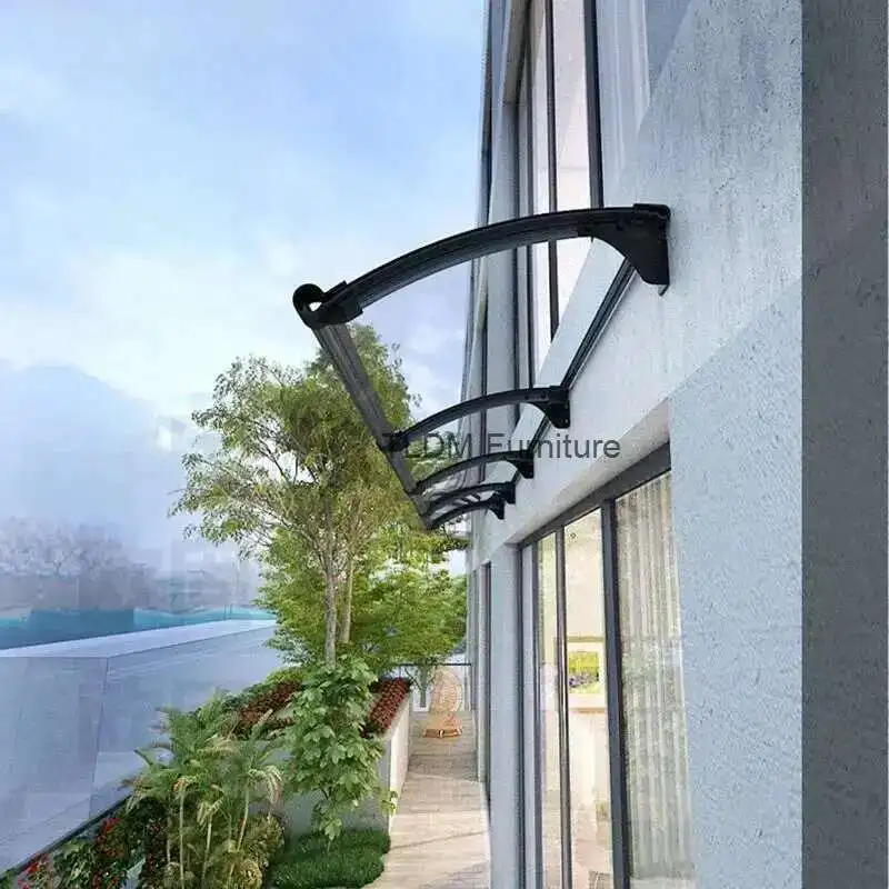 

Personality Metal Awning for Terrace Blue Durable Board Smooth Awnings Modern Unique Household Outdoor Awning for Restaurant