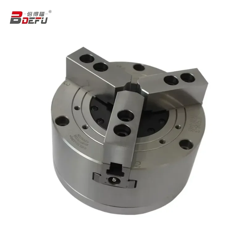 

BDEFU Factory Precision Solid Pneumatic 3-Jaw Lathe Chuck 4-12 Inches Steel 0.01mm Accuracy HRC40 Hardness 4500 RPM for CNC