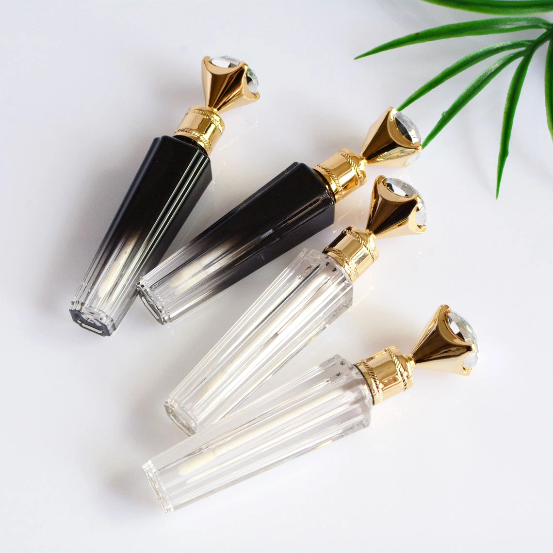 AfricJules-Tubes de baguette brillante en forme de diamant, poignée de luxe, logo personnalisé, tubes de baume Jules, tubes de rouge à lèvres, vente en gros en vrac, 3ml