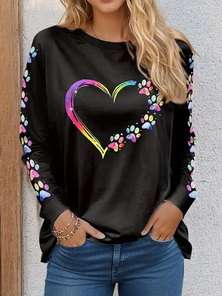 2024 women hoodie cotton round neck casual Harajuku hip-hop trend oversized suitable for both men and women Christmas pattern