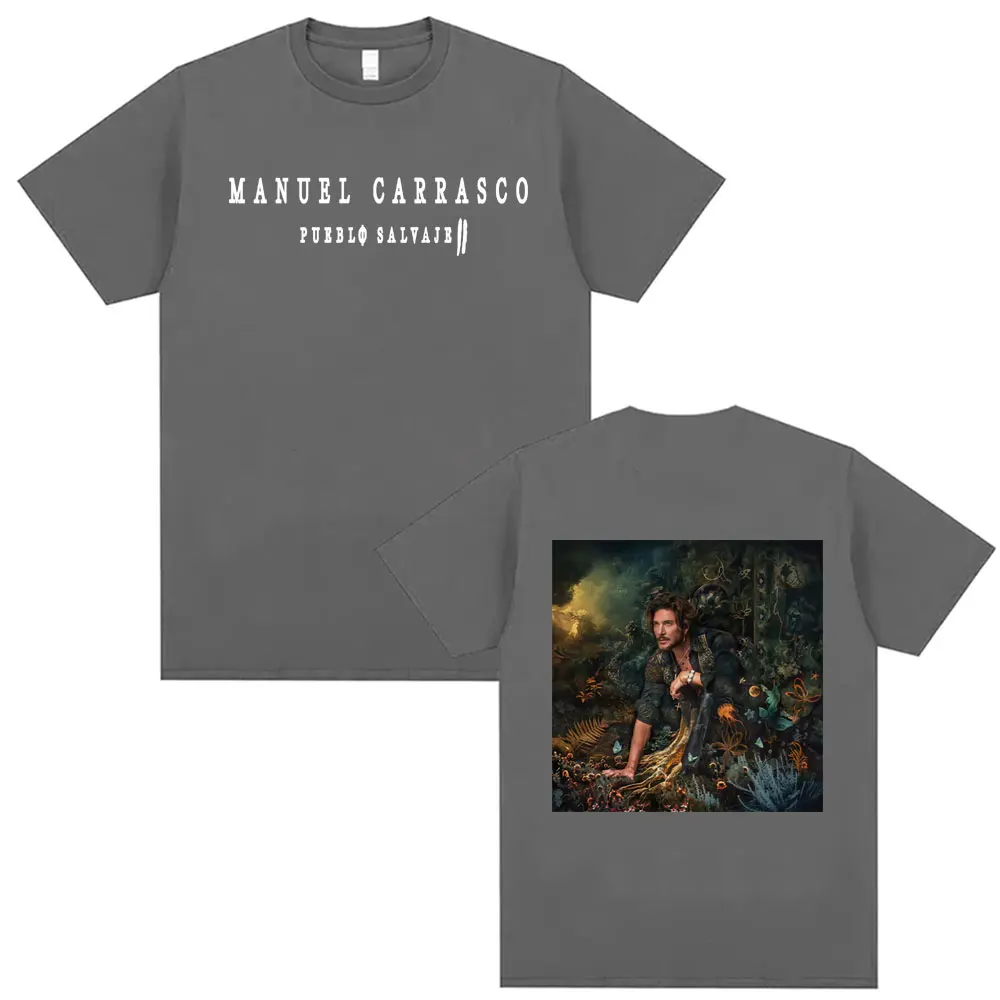 مغني الراب مانويل كاراسكو بويبلو سالفاجي جولة الجرافيك تي شيرت الرجال النساء المتضخم موضة خمر تي شيرت 100% القطن قمم تي شيرت