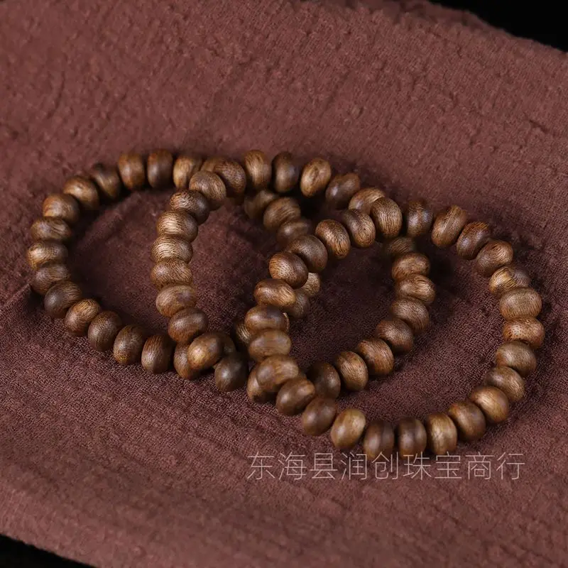 Vietnamese Nha Trang Yingge Green , Unisex Agarwood Buddhist Prayer Bead Bracelet, Ethnic Style Jewelry