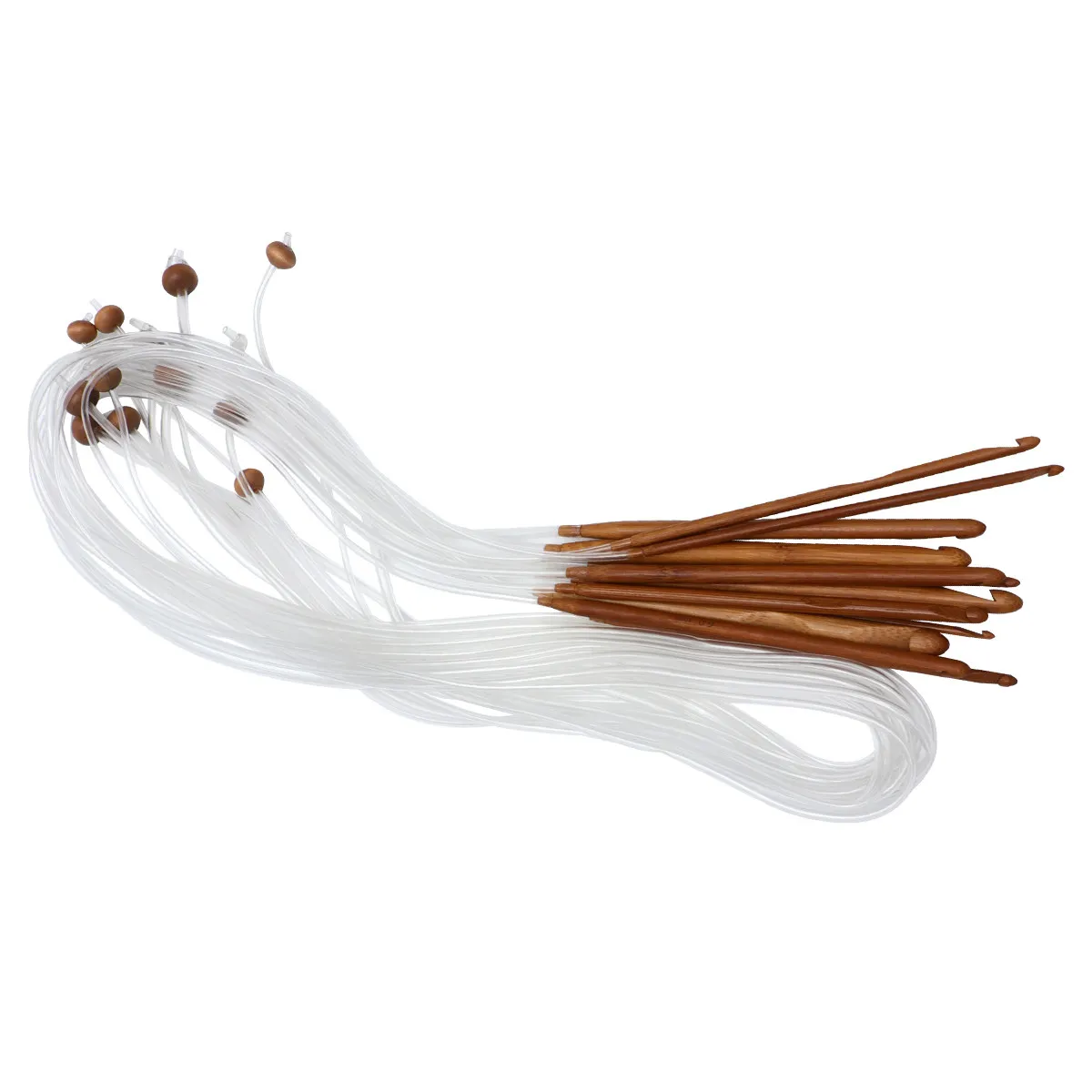 1Set Carbonized Extra Long Sweater Knitting Needles Easy Use Crochet Embroidery Punch Needle Sewing Kit for Handicrafts Knitting