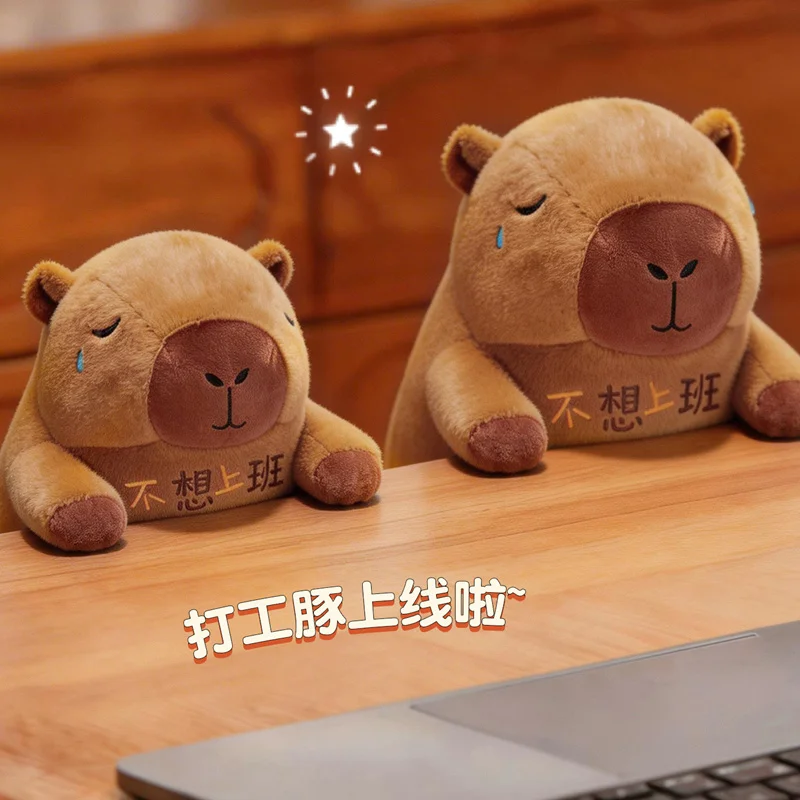 

Милая плюшевая игрушка-капибара, мягкая кукла из ПП-хлопка, имитация капибары, милый сувенир, подарок на день рождения