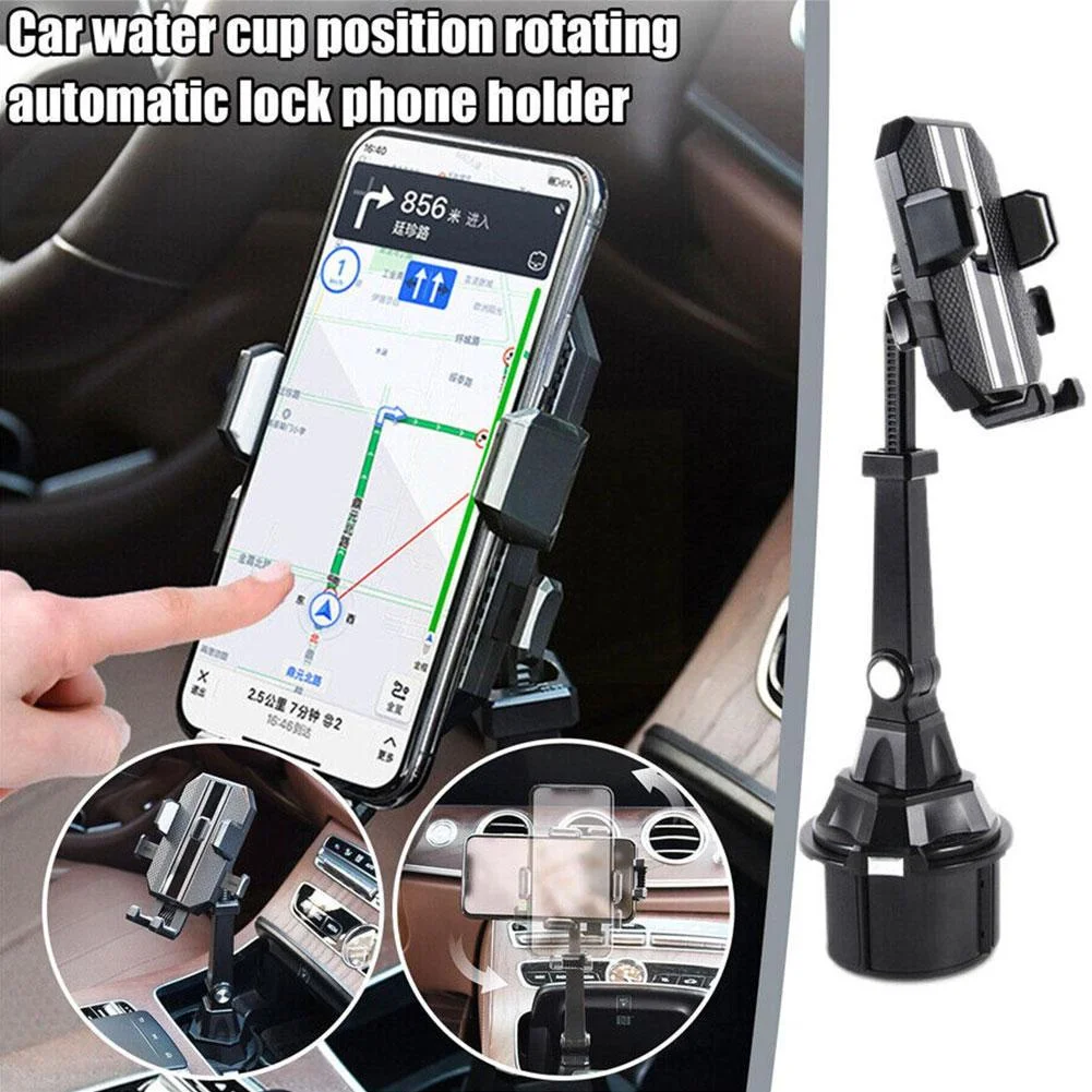 Adjustable Car Cup Holder Cellphone Mount Stand Universal Car Water Cup Holder Mobile Cell Phone Bracket Support For Iphone 13