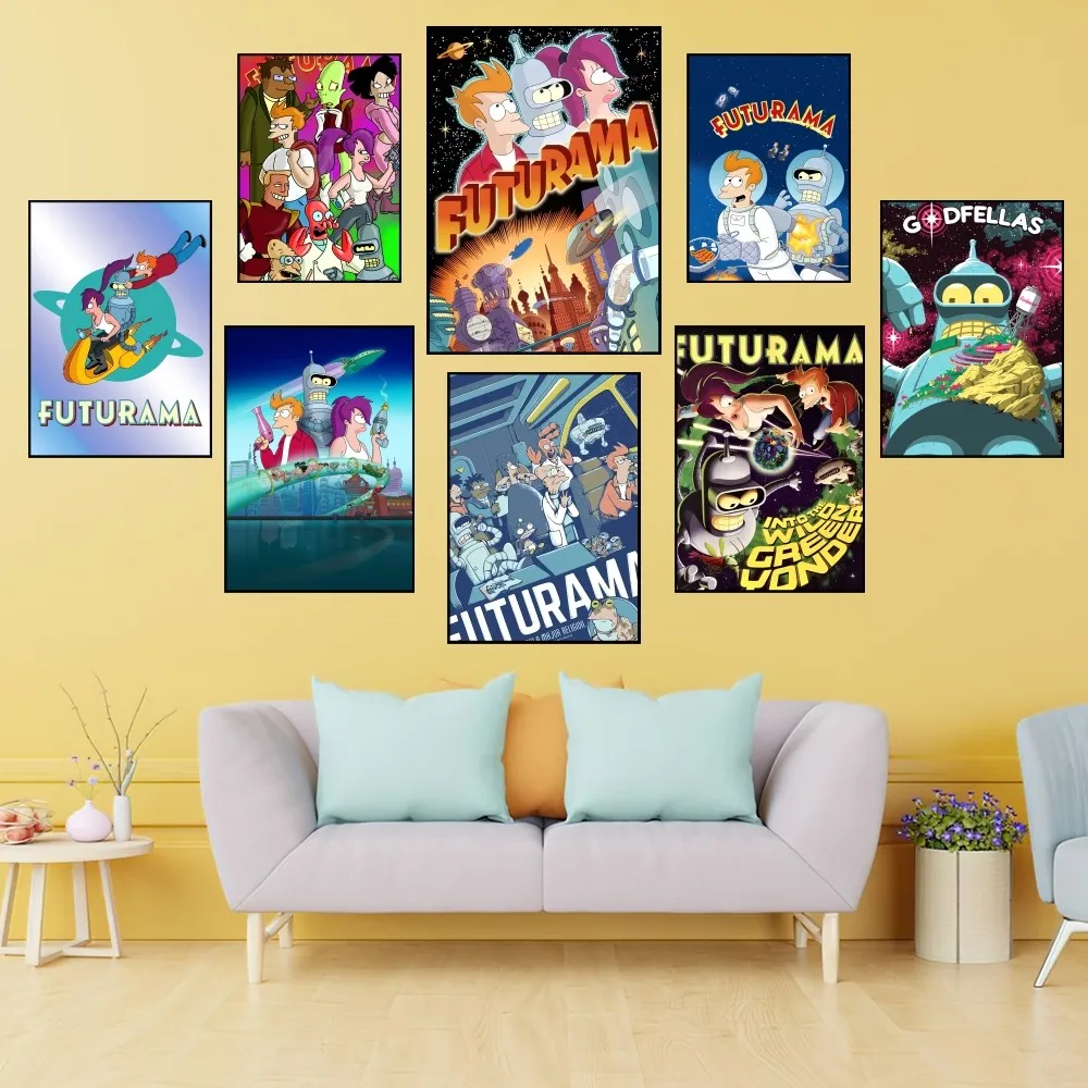 Cartoon F-Futurama Cool Poster Prints Wall Painting Bedroom Living Room Decoration Office Home