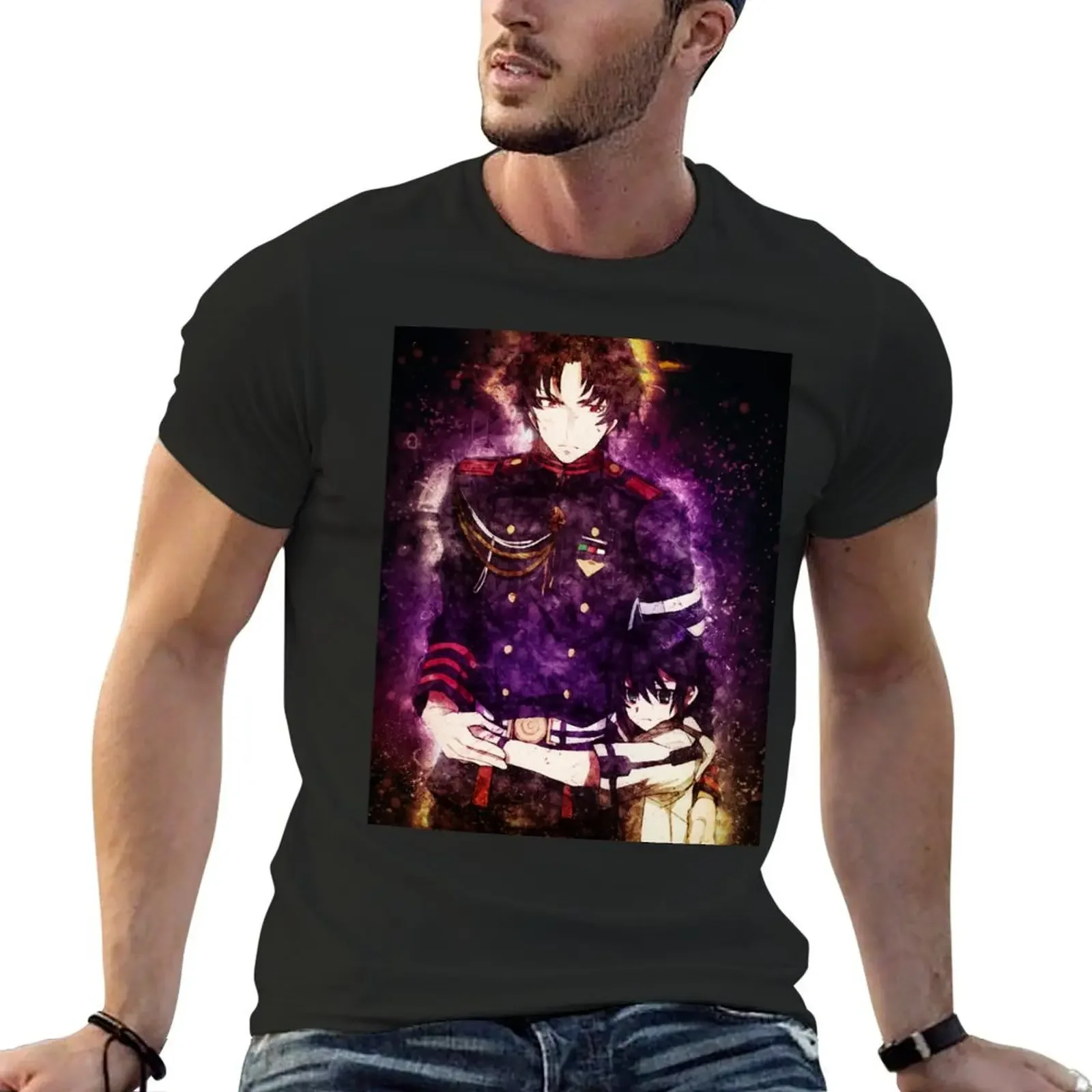 

Guren Ichinose Seraph of the end Anime T-Shirt oversizeds shirts graphic tee Men's t-shirt