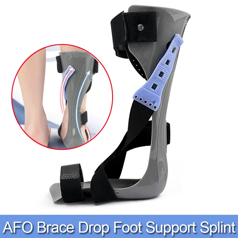 

Adjustable AFO Foot Drop Brace-Ankle Foot Orthosis Drop Foot Stabilizer Support for Stroke Hemiplegia Fracture Walking with Shoe