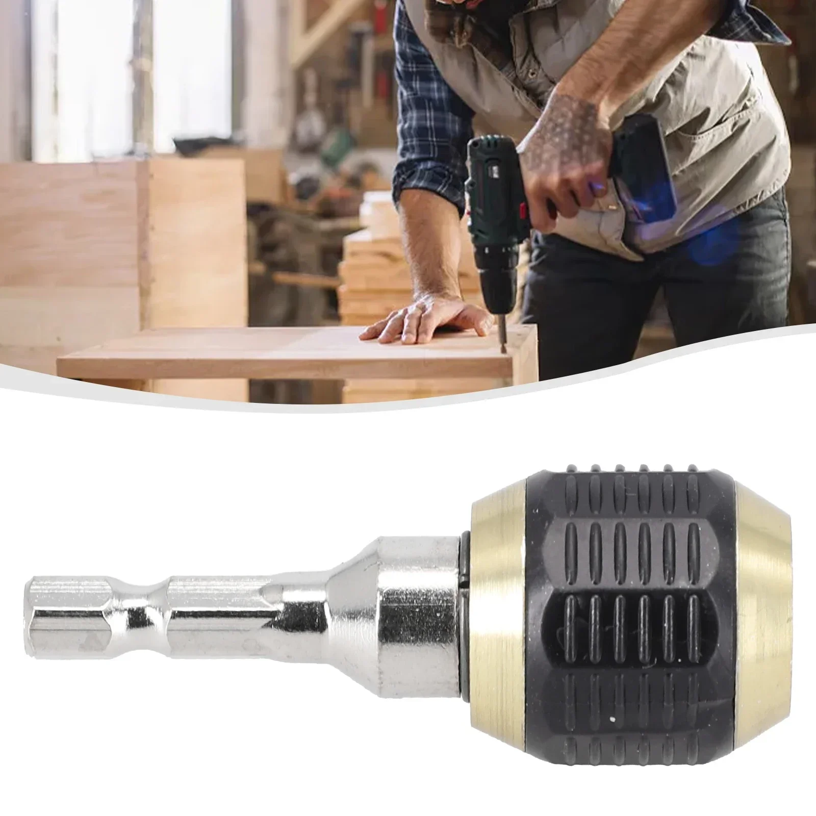 Quick Change Quick Change Adapter Stainless Steel Hex Shank Keyless Quick Shank 1/4 Inch Adapter Change Hex Chuck