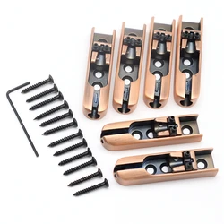 Bass 6 String Guitar Single Individual Bridge Saddles Tailpiece 3 Hole with Screw for Bass Guitar Accessories