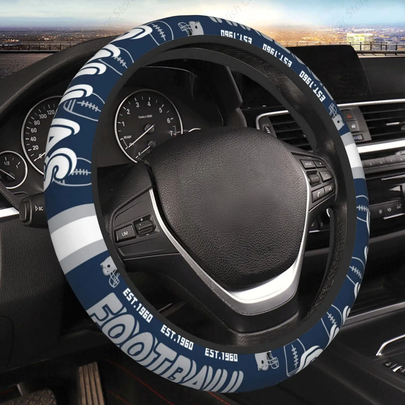 Ball Steering Wheel Cover Elasticity Car Interior Accessories Football Elastic Car Universal Cover for Most Car,SUV,ATV,Truck