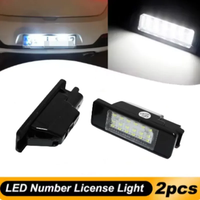 

ANGRONG 2 White LED License Number Plate Light For NISSAN Pathfinder Qashqai J10 J11 X-Trail T30 T31 Juke F15 Xenon White Canbus