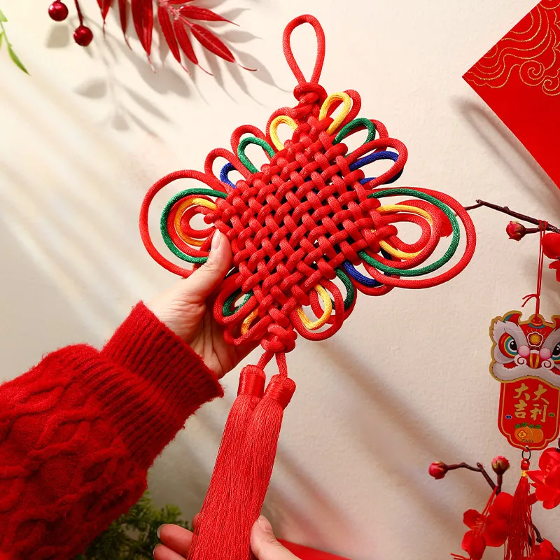 

Chinese Knot Tassel 2025 New Year Decorations Traditional Red Lucky Oriental Pendant Ornaments Spring Festival Hanging Decor