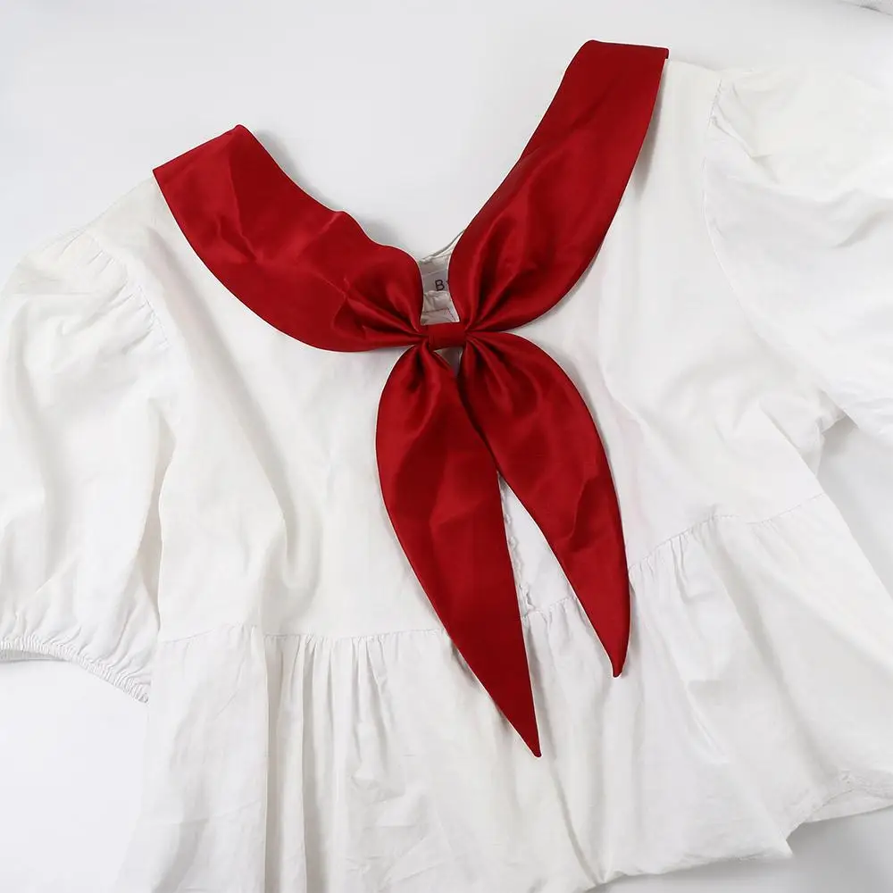 New Vintage School Sailor suit Costume Classic Shirt Accessory Satin Cravat JK Bow Tie Neck Ties Ribbon Tie