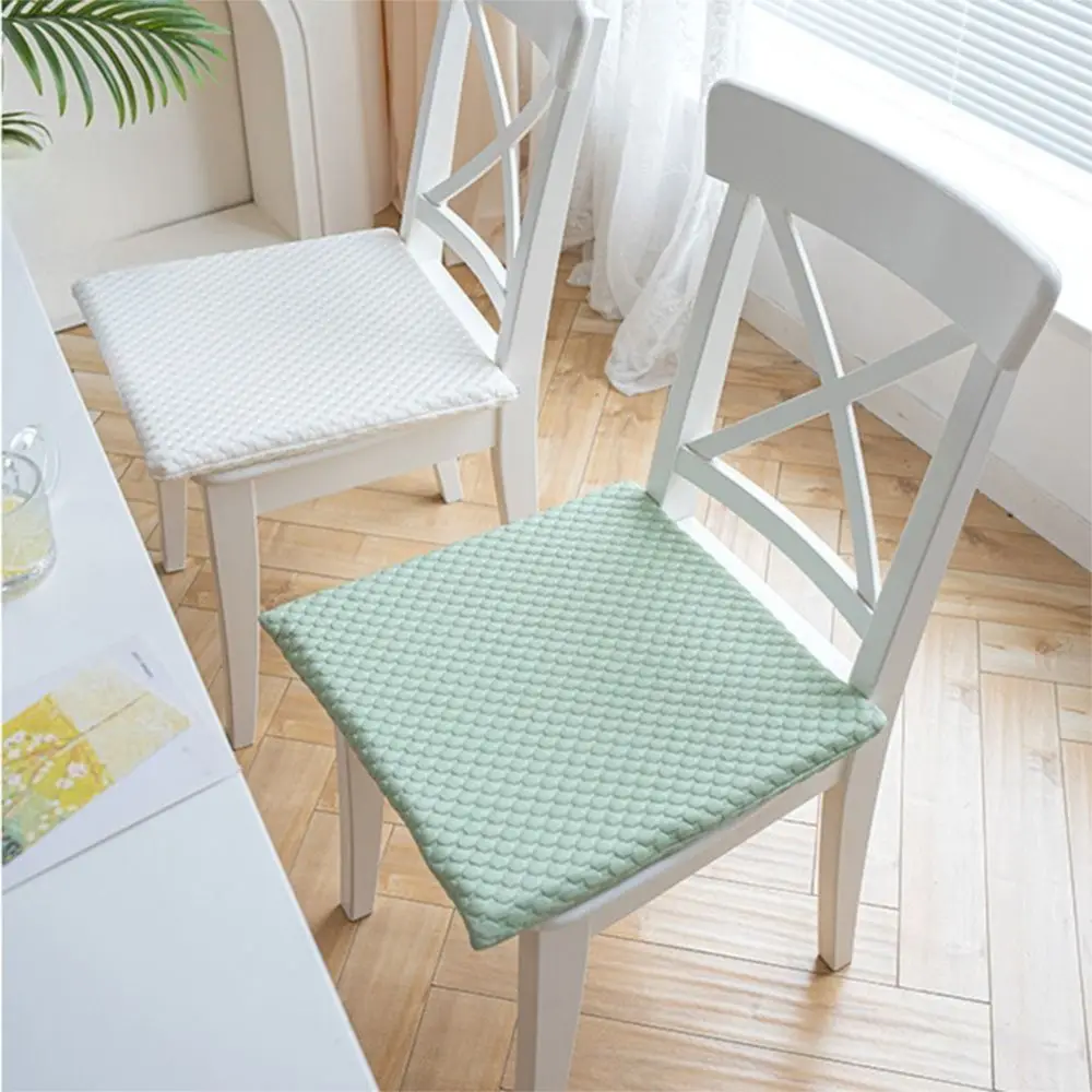 Thicken 45D Sponge Ice Bean Cool Chair Cushion Slow Rebound Breathable Summer Seat Mat Non-slip Removable Soft Butt Pads Class