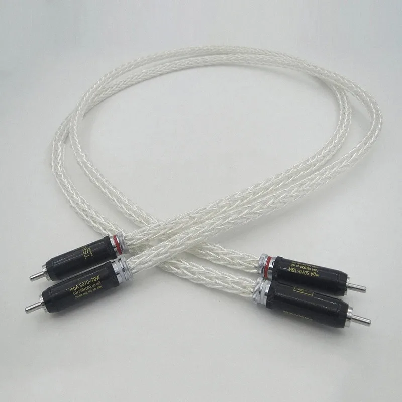 Americanr Campbell 8AG single crystal silver RCA audio signal cable With WBT RCA Plug amplifier audio Cable