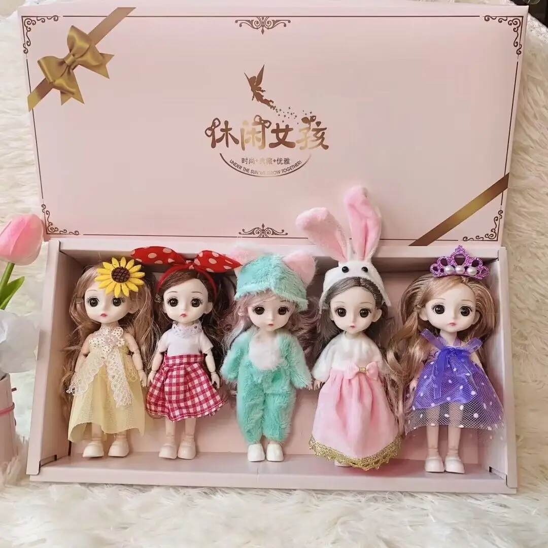 Girl doll birthday gift, can be used as a bouquet, play house, cute, clothes can be removed