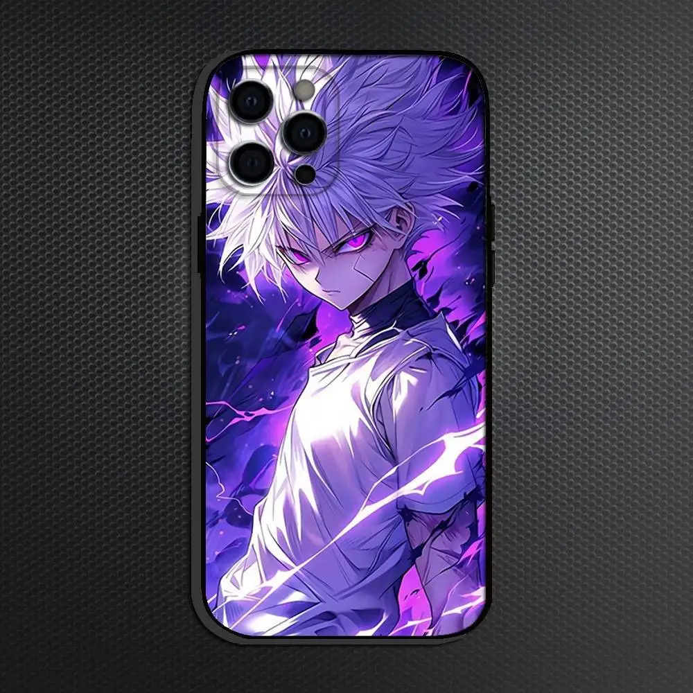 حافظة هاتف H-Hunter H-HXH Anime لهاتف iPhone 16,15,14,13,12,11 Plus, Pro Max, أخرى غطاء أسود ناعم