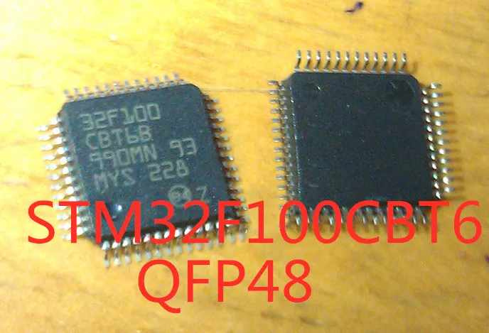 

5 шт./лот, 100% качество STM32F100CBT6B STM32F100 QFP-48, микроконтроллер SMD, новый оригинальный чип в наличии