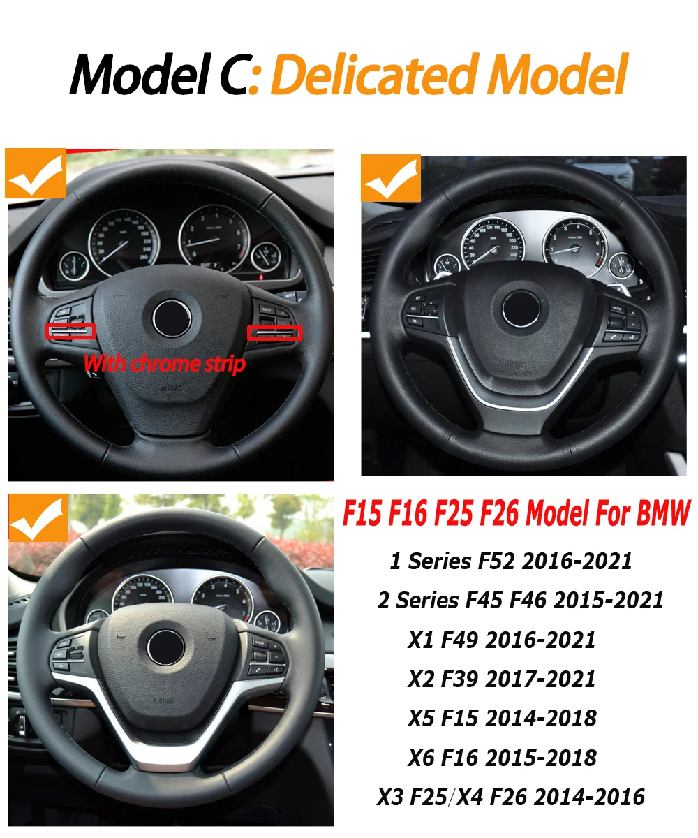 Car Steering Wheel Button Control Knob Keys For BMW 1 2 3 4 5 6 7 X3 X4 X5 X6 Series F20 F30 F36 F10 F11 F07 F12 F01 F02 F25 F15