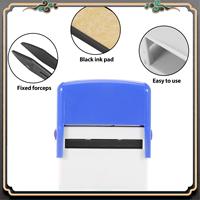 ASMA-Self Inking Stamp Set Custom Personalised DIY Business Name Number Address Printing Rubber Stamp With Tweezers Kit