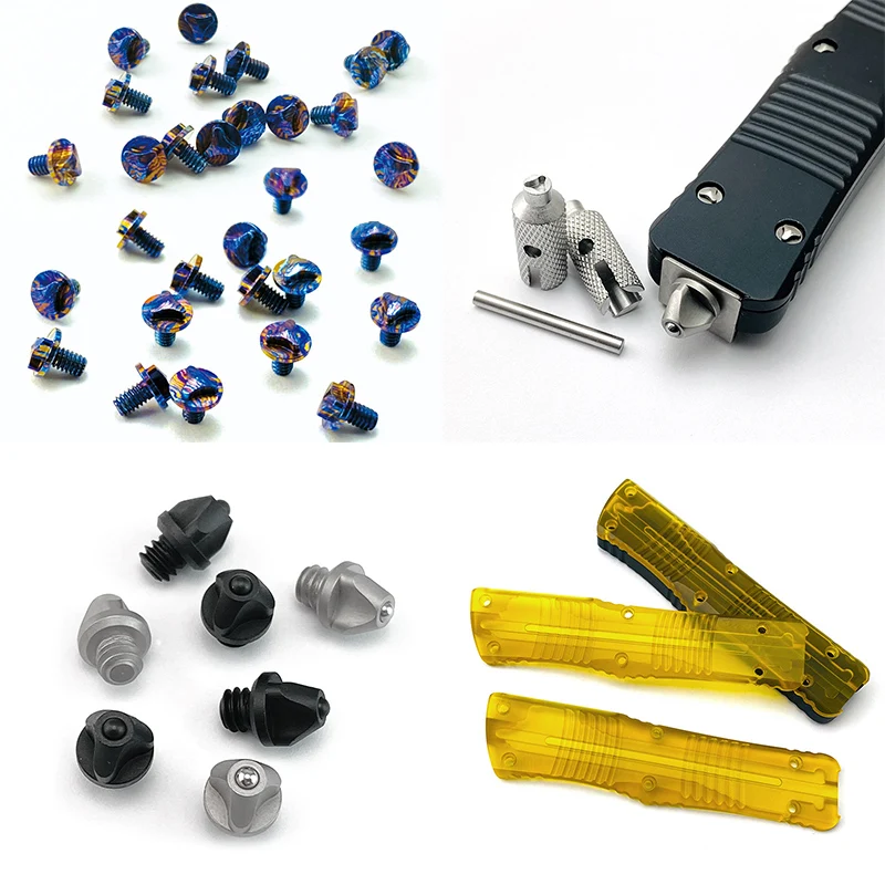 Knife Replace Accessories Handle Screws Wrench Spring Scales Tail Cone Breaker for Microtech Combat Troodon Knives DIY Making