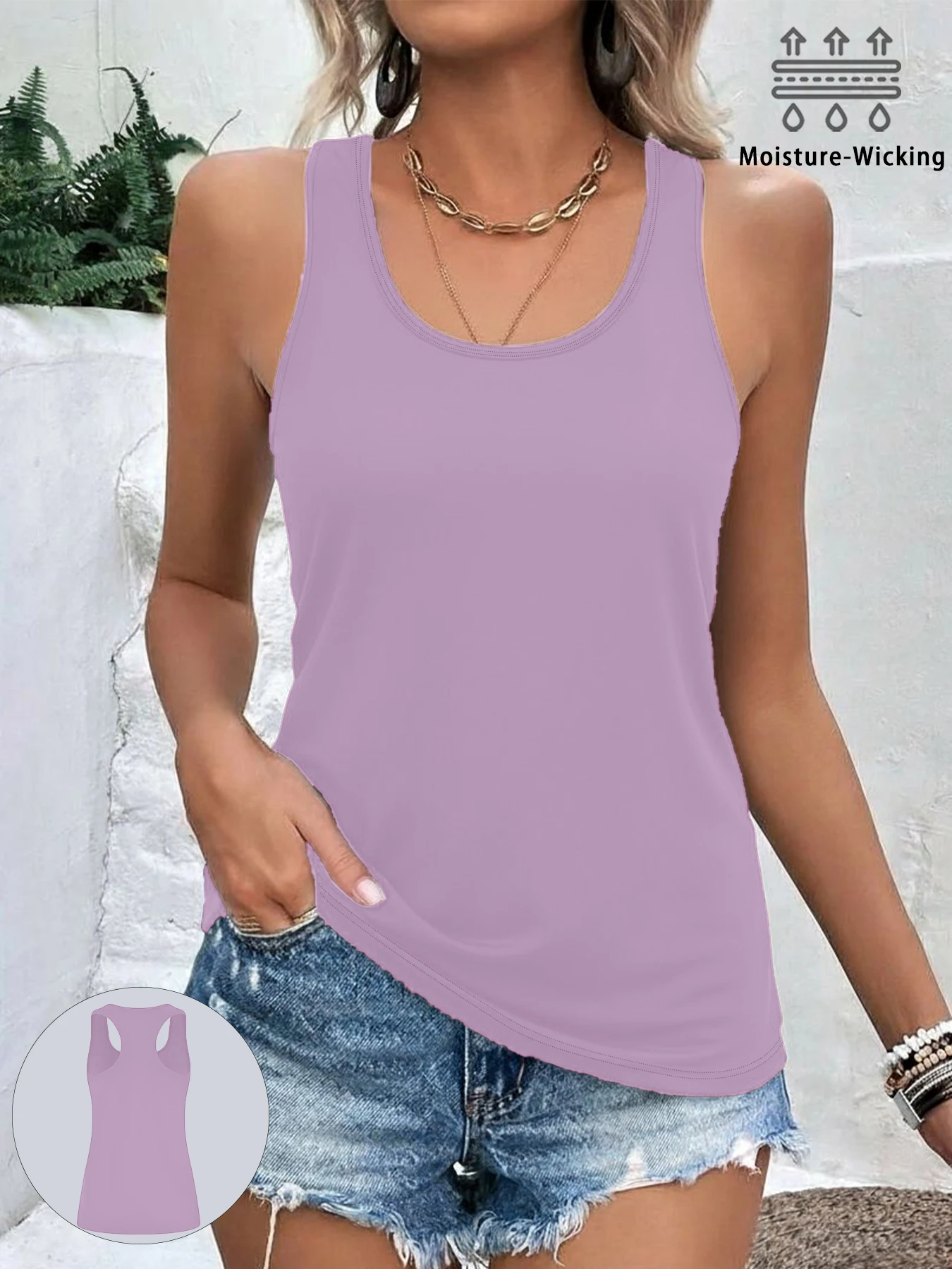 Superweiche Workout-Tanktops für Damen, Feuchtigkeitsableitende Athletische Racerback-Sport-Tanktops für Laufen, Tennis, Yoga
