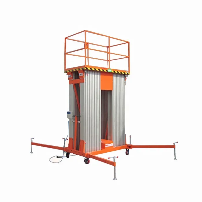 Mesas elevadoras eléctricas para hombre de aleación de aluminio verticales individuales de un mástil de 4m-18m