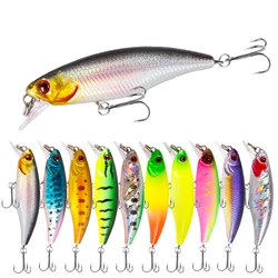 1Pcs Mini Sinking Minnow Fishing Lure 5.5cm 4.5g Artificial Hard Bait 3D Eyes Crankbait Bass Pike Wobblers Pesca Fishing Tackle