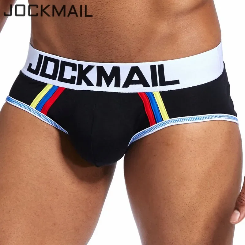 JOCKMAIL Brand Cotton Men Underwear Brief Sexy Gay Penis Pouch Push up calzoncillos hombre slip cueca Gay Underwear male panties