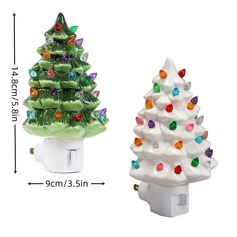 Christmas Tree Night Lamp Electric US Plug LED For Halloween Christmas Room Decoration Cute Children\'s Night Light Holiday Gifts