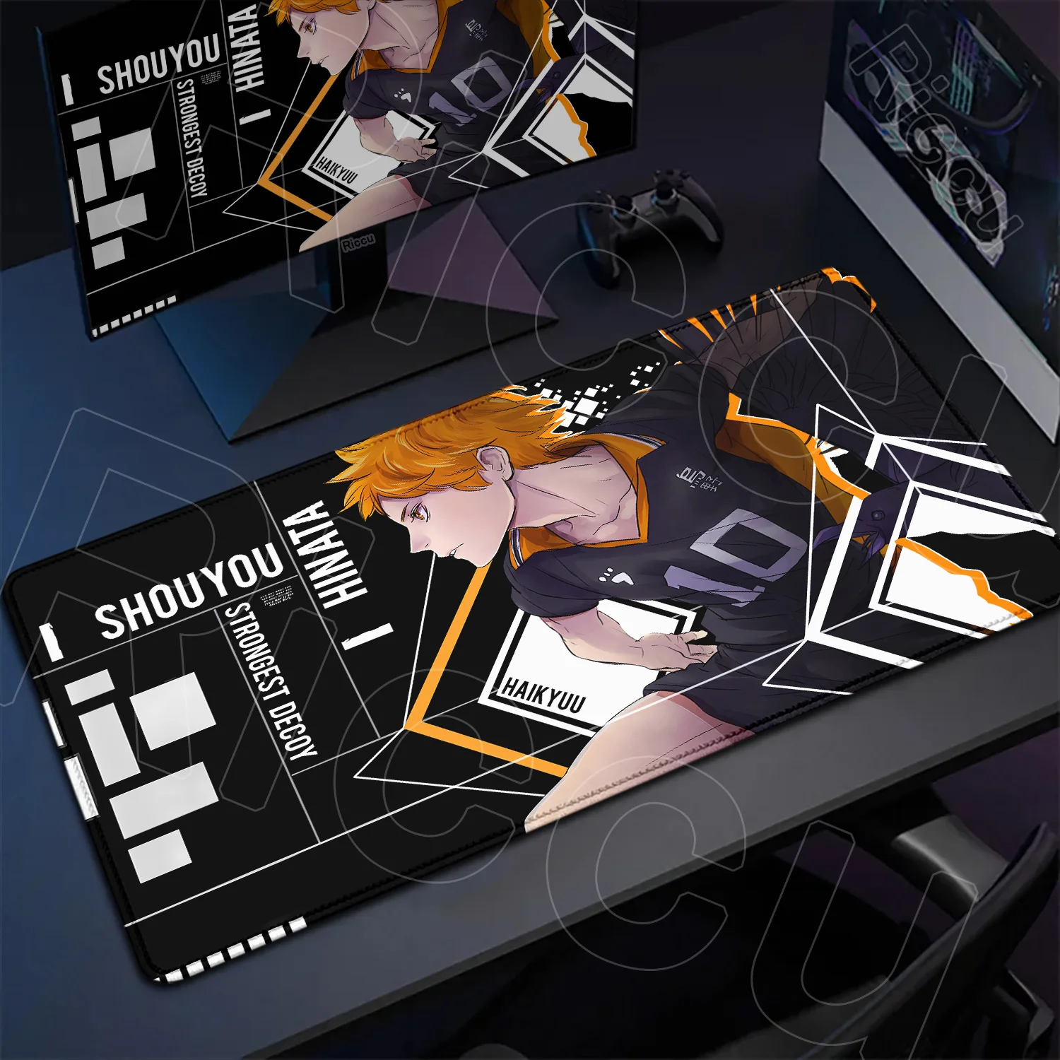 

New Computer Office Gamer Deskmat XXL Rubber Anti-slip Long Keyboard Carpet Haikyuu Hinata Shoyo Gaming Mouse Pad PC Accessories