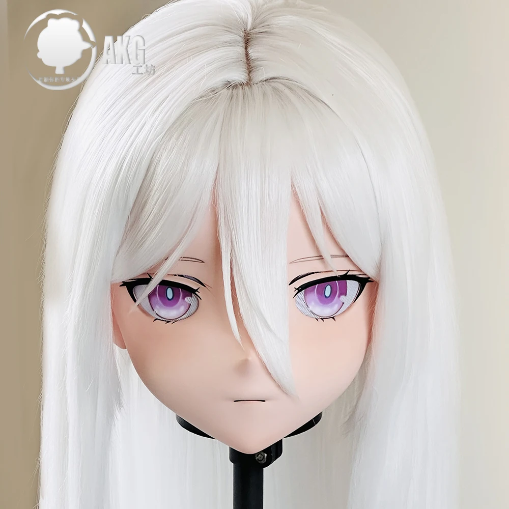 

Customize Character Female/Girl Resin Kig Full Head With Lock Anime Cosplay Japanese Anime Kigurumi Mask