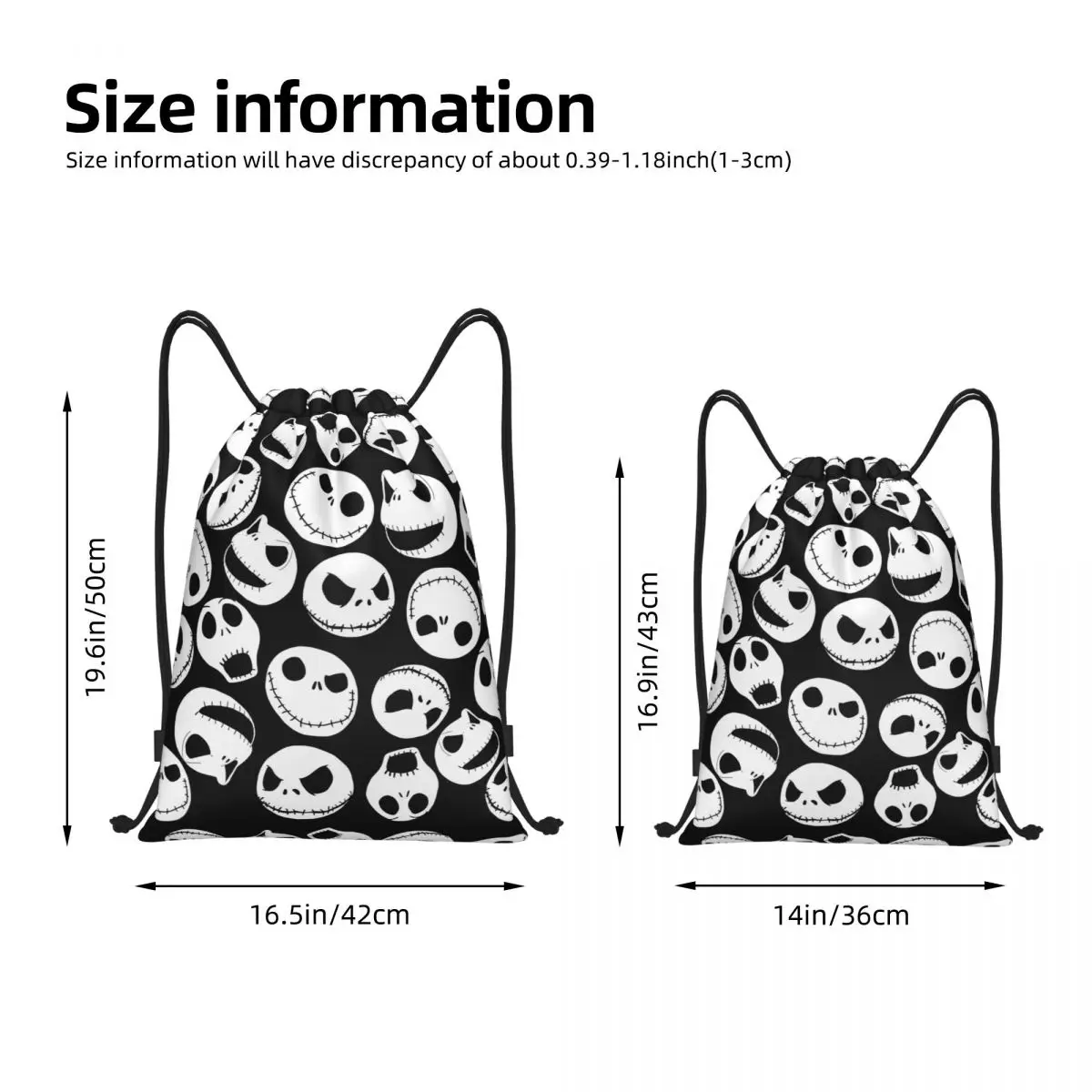 Сумка Джека Скеллингтона, рюкзак на шнурке, спортивный рюкзак, водостойкая сумка «Кошмар перед Рождеством», шнурковая сумка для езды на велосипеде