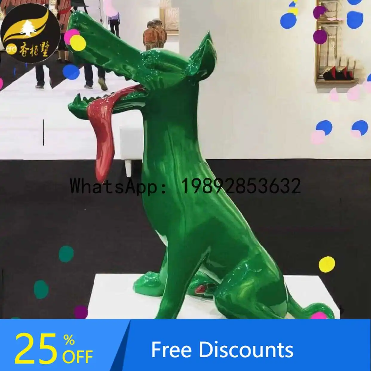 

Modern Creative Fiberglass Sculpture Living Room Outdoor Animal Large Decorative Ornament