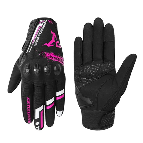 Imagen 2 del producto Guantes de motocicleta de verano, guantes de moto táctiles transpirables para mujer, guantes de Motocross rosas para BMX ATV MTB, ciclismo de carreras