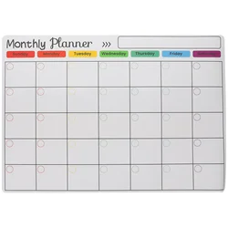 White Boards Fridge Monthly Calendar Dry Erase Message Kitchen Soft Magnetic Schedule Planning Whiteboard Work