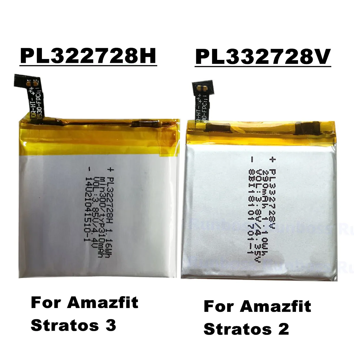 Умные часы PL 322728 H PL 332728 V аккумулятор для Huami Amazfit Stratos 2 A1609 A1619/Stratos 3 A1929 A1928