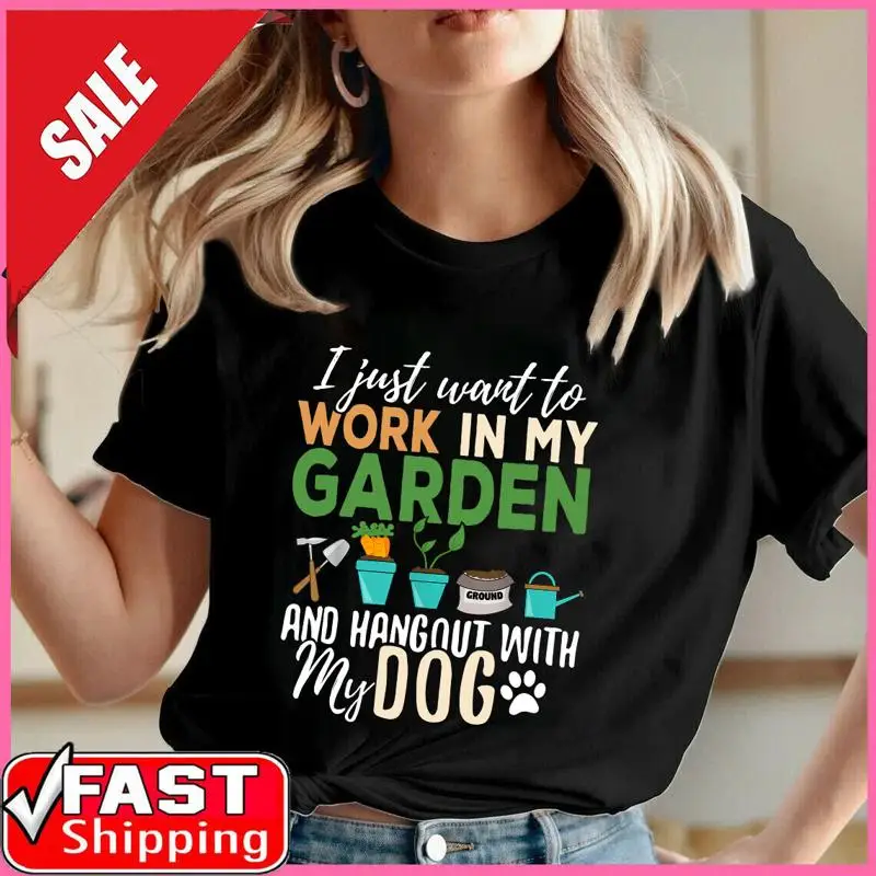 

Садовая футболка для любителей собак, садовников, садовых домашних животных