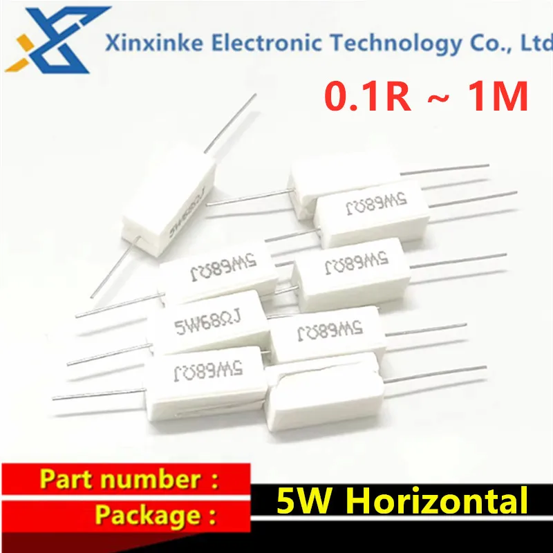 

10PCS RX27 5W Cement Resistor Power Resistance 0.1 ~ 1M 0.1R 0.5R 1R 10R 100R 0.22/0.33/0.5Ω 1/2/5/8/10/15/20/25/30/100/1K ohm