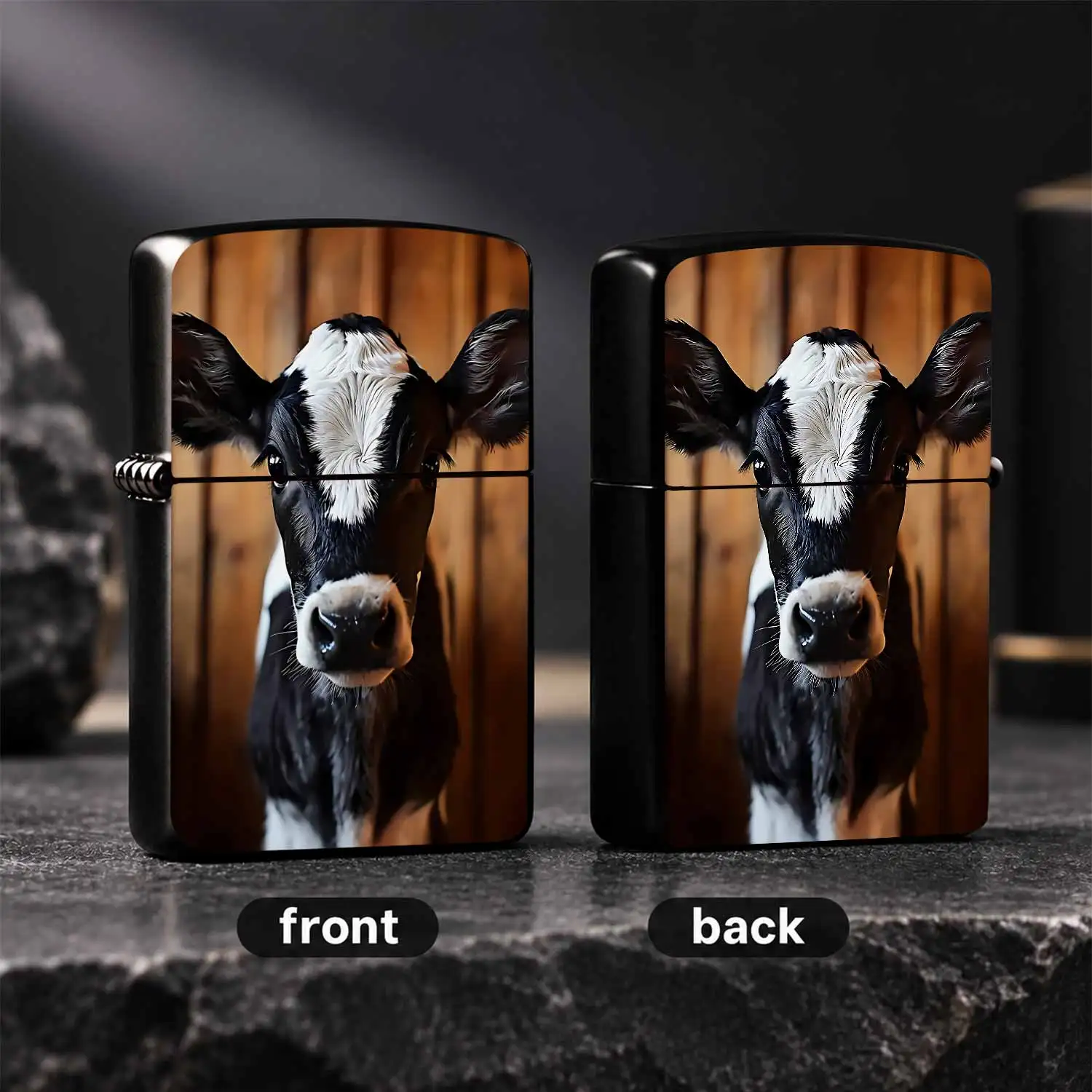 Adorable Holstein Calf Print Portable Igniter, Ideal for Camping, Lighting Candles, Creating Cozy Vibe, Daily Outdoor Carry, Thoughtful Unique Holiday Gift, Durable Stylish Practical Item for Multiple Scenarios, Lovely D A Humorous And Inte