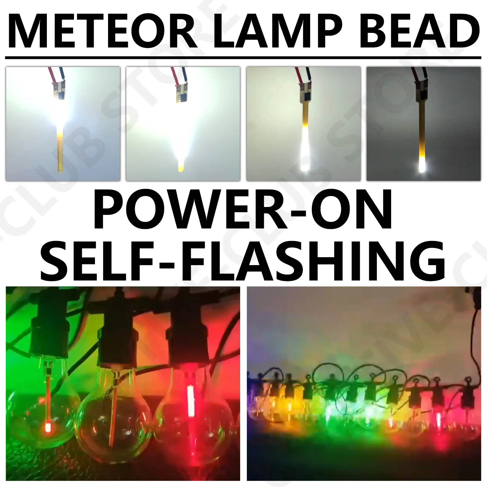 DC3V 40mm 58mm 70mm Multi Mode Meteor Lamp Filament With No Need Welding Buckle Wire COB LED Filament Diode Decorative Lighting