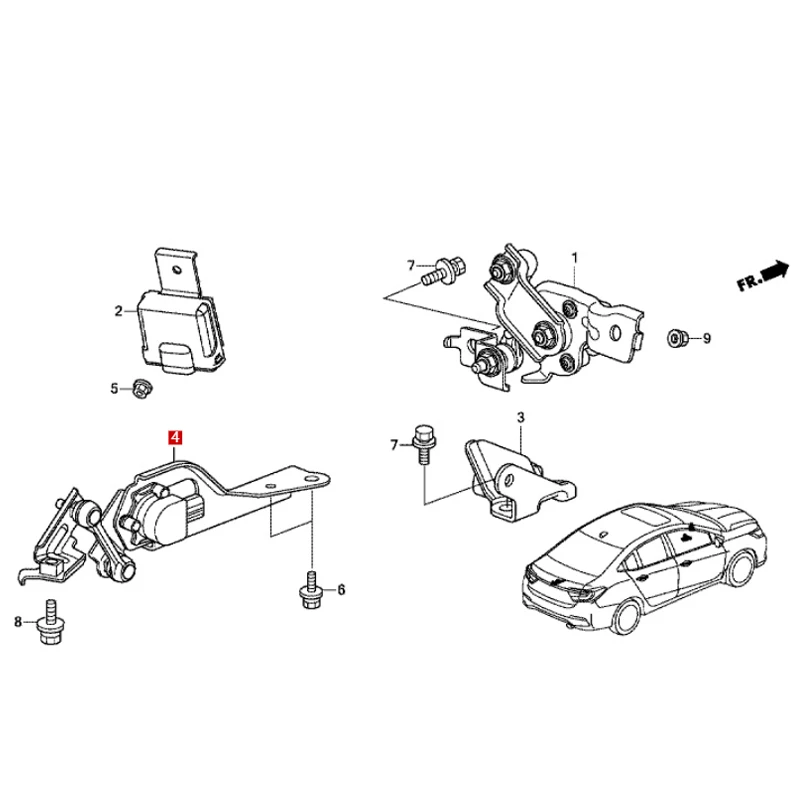 33146-T6P-H01 Suitable for Ho nd a Li ng pa i Headlight height adjustment rear sensor, vehicle level sensor
