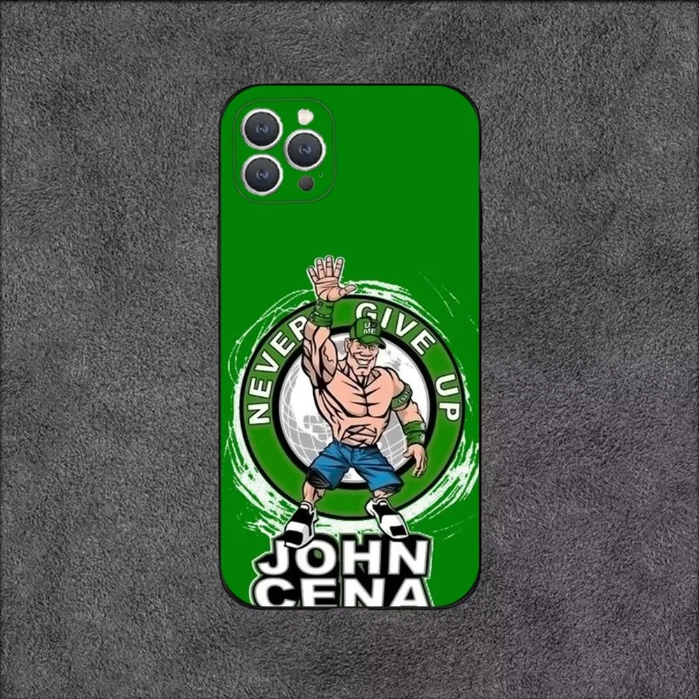 J-John Cena Wrestling Star Phone Case For iPhone 16,15,14,13,12,11,Plus,Pro Max,XS,X,XR,SE,Mini,8,7 Soft Silicone Black Cover